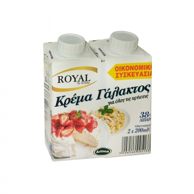 ROYAL ΚΡΕΜΑ ΓΑΛΑΚΤΟΣ 38% 2x200ml