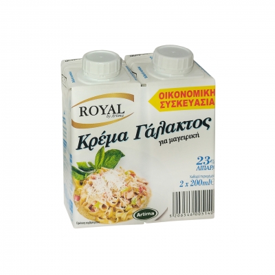 ROYAL ΚΡΕΜΑ ΓΑΛΑΚΤΟΣ 23% 2x200ml
