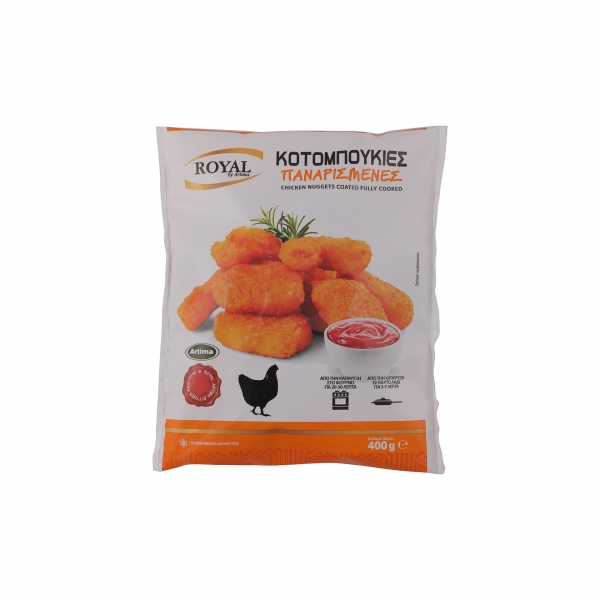 ROYAL CHICKEN NUGGETS COATED FULLY COOKED 400g