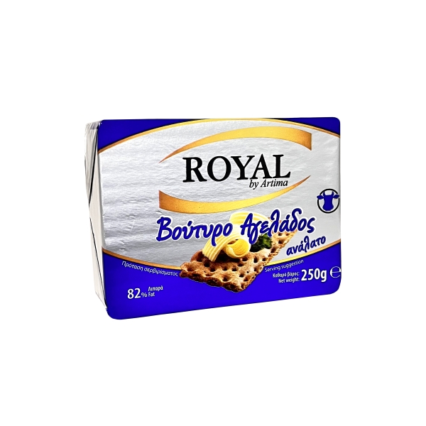 ROYAL UNSALTED BUTTER FROM COW’S MILK 82% 250g
