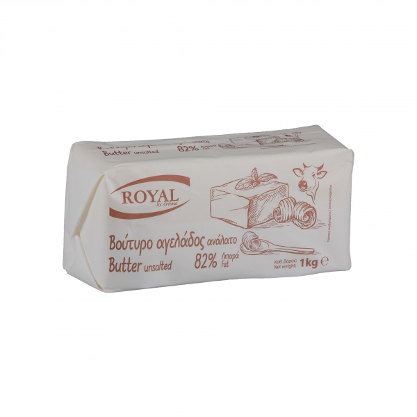 ROYAL UNSALTED BUTTER FROM COW’S MILK 82% 1kg