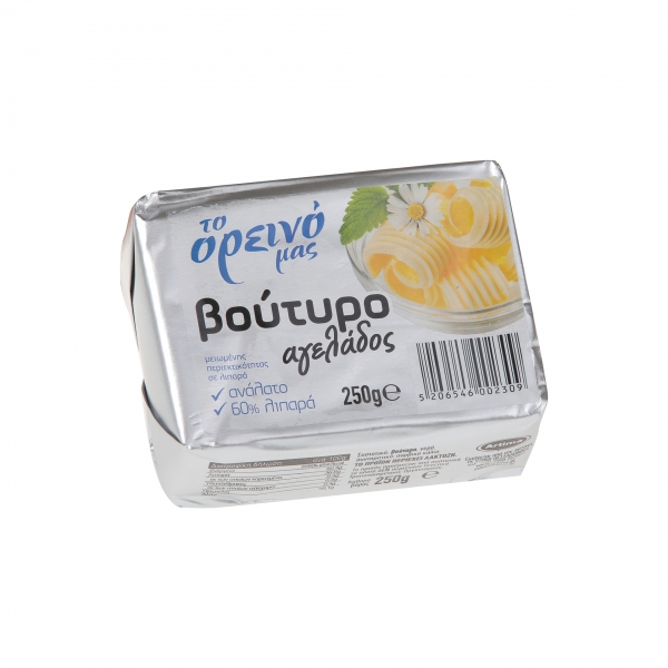 TO OREINO MAS UNSALTED BUTTER FROM COW’S MILK 60% 250g