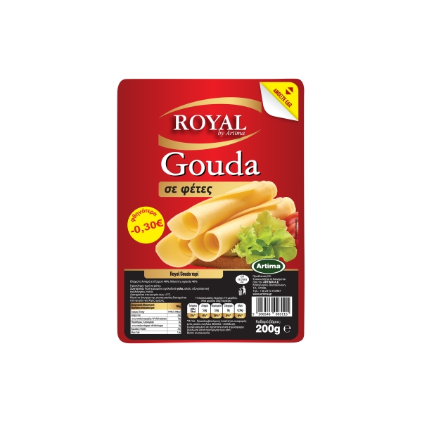 ROYAL GOUDA 48% SLICES -0,30€ 200g