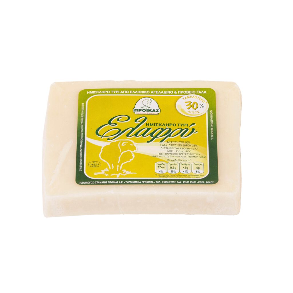 ΗΜΙΣΚΛΗΡΟ ΤΥΡΙ 25% ΠΡΟΙΚΑΣ ΕΛΑΦΡΥ 300g