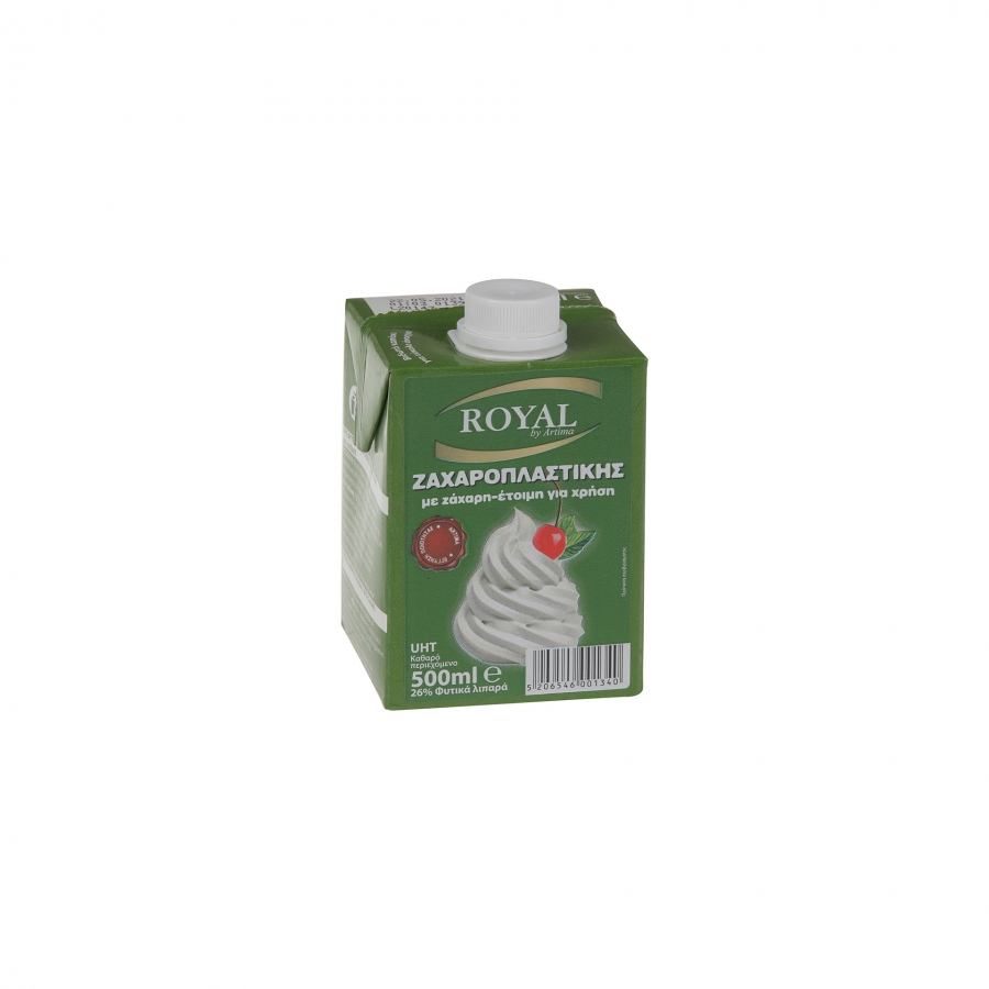ROYAL ΖΑΧΑΡΟΠΛΑΣΤΙΚΗΣ UHT 26% ΦΥΤΙΚΑ ΛΙΠΑΡΑ 500ml