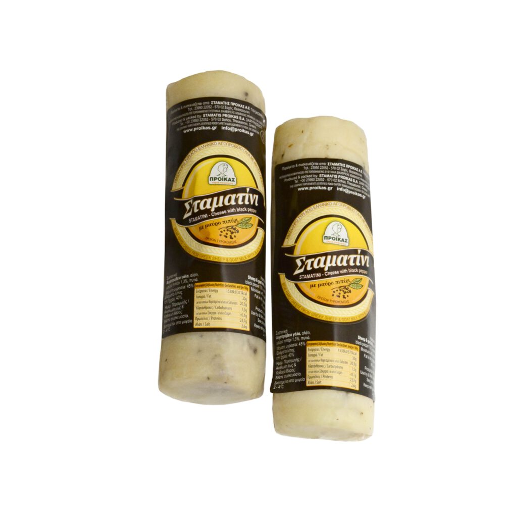 STAMATINI SEMI-HARD CHEESE WITH BLACK PEPPER E.Z.